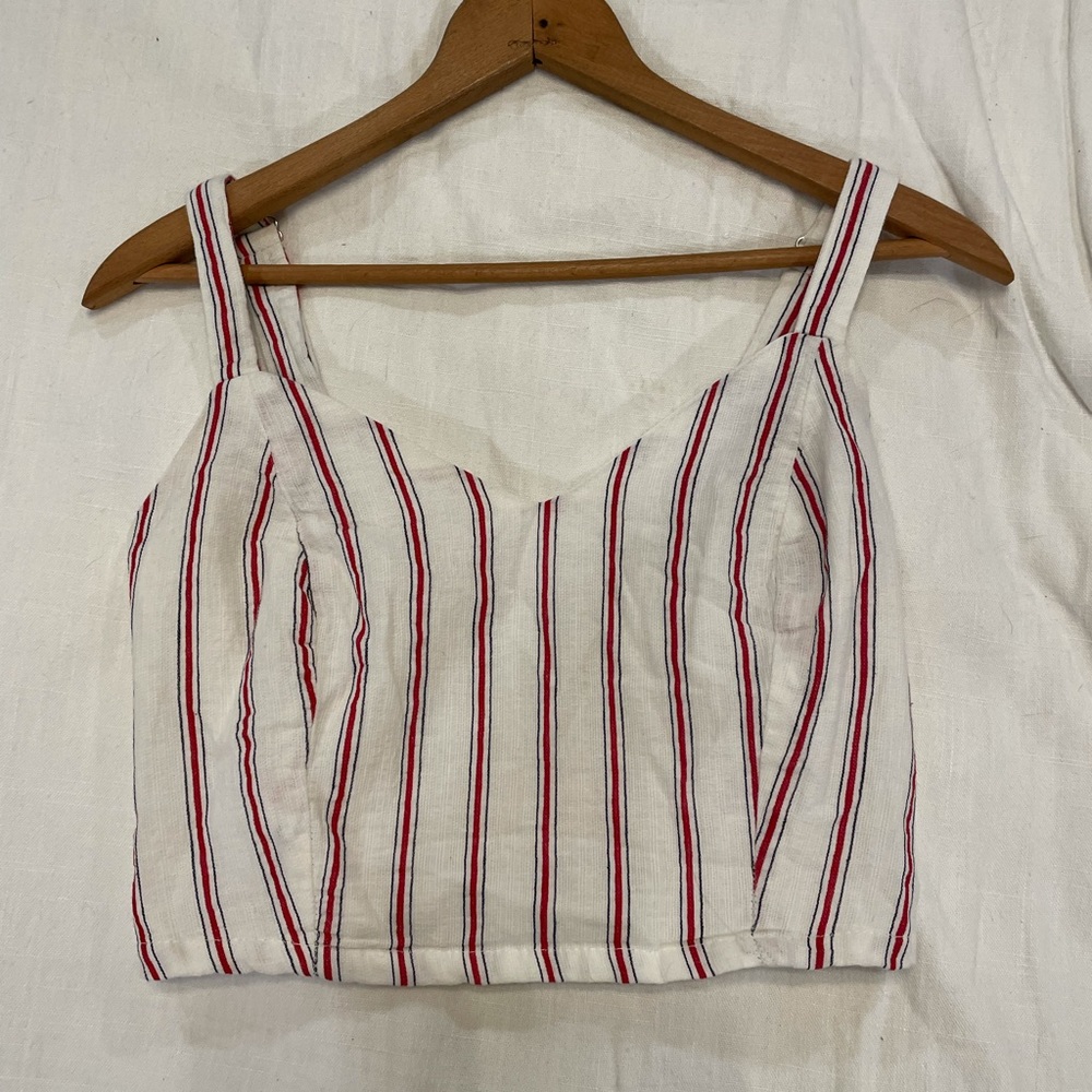 Stripe cropped tank top